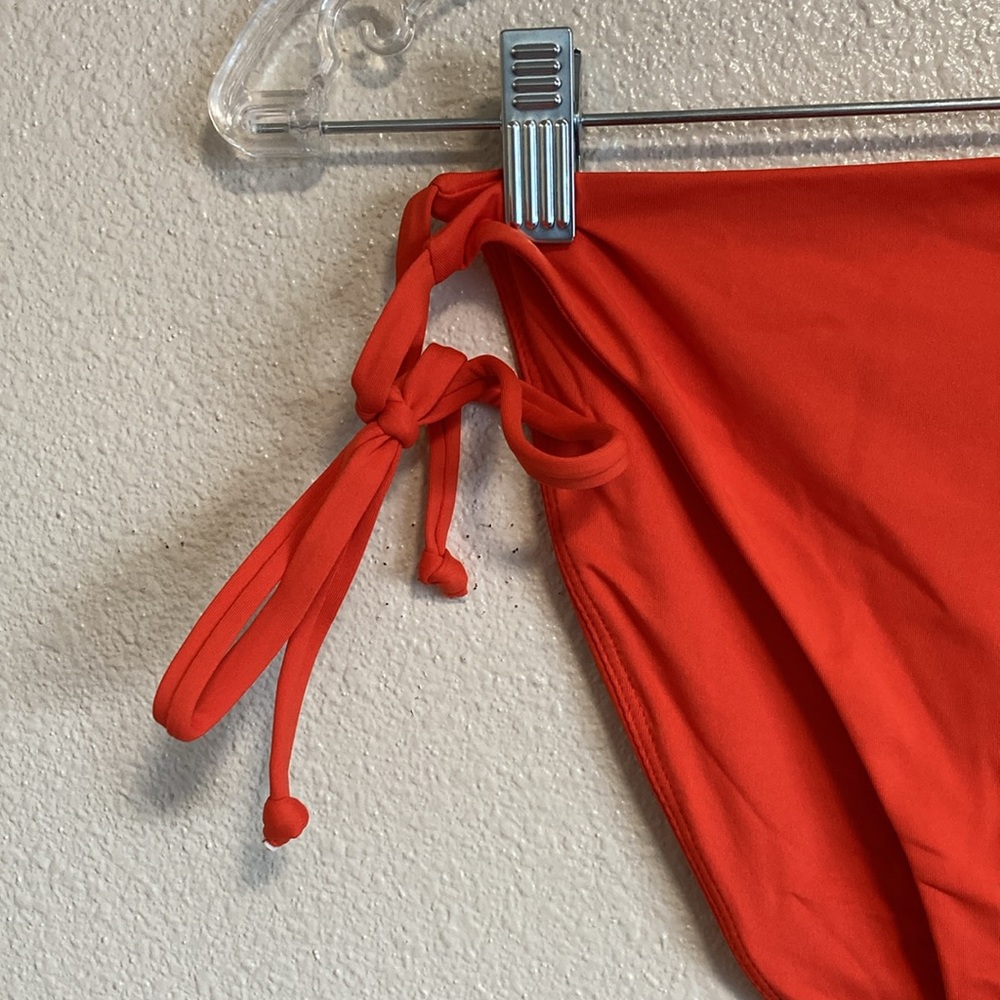 Andie The String Bikini Bottom in Siren Orange (Size L) - Picture 5 of 11